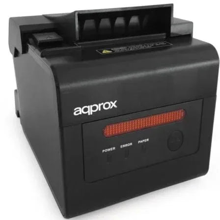 Impresora de Tickets Approx appPOS80ALARM/ Térmica/ Ancho papel 58 y 80mm/ USB-RS232-LAN-RJ11/ Negra - PixelPlaza