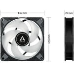 Ventilador Arctic P14 PWM PST A-RGB/ 14cm/ Negro - PixelPlaza