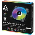 Ventilador Arctic P14 PWM PST A-RGB/ 14cm/ Negro - PixelPlaza