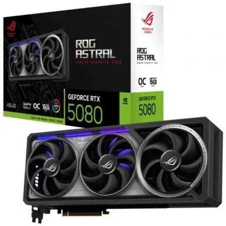 Tarjeta Grßfica Asus ROG Astral GeForce RTX 5080 OC/ 16GB GDDR7 - PixelPlaza