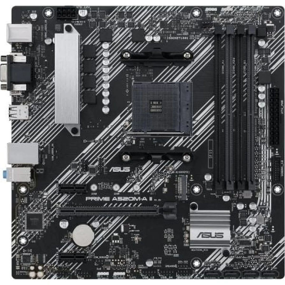 Placa Base Asus Prime A520M-A II/CSM Socket AM4/ DDR4/ PCIe 3.0/ Micro ATX - PixelPlaza