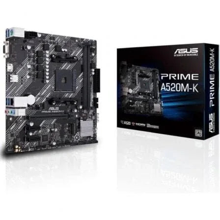 Placa Base Asus Prime A520M-K Socket AM4/ DDR4/ PCIe 3.0/ Micro ATX - PixelPlaza