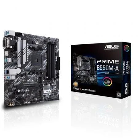 Placa Base Asus Prime B550M-A/CSM Socket AM4/ DDR4/ PCIe 4.0/ Micro ATX - PixelPlaza