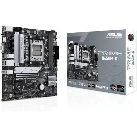 Placa Base Asus Prime B650M-K/ Socket AM5/ DDR5/ PCIe 5.0/ Micro ATX - PixelPlaza