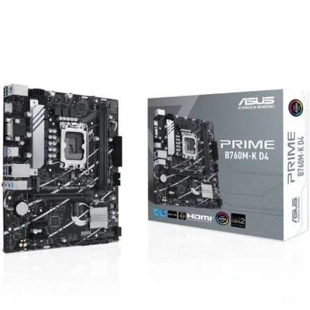 Placa Base Asus PRIME B760M-K D4 Socket 1700/ DDR4/ PCIe 4.0/ Micro ATX - PixelPlaza