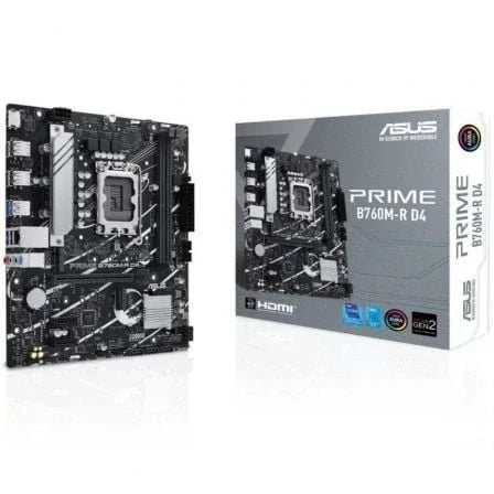 Placa Base Asus PRIME B760M-R D4 Socket 1700/ DDR4/ PCIe 4.0/ Micro ATX - PixelPlaza