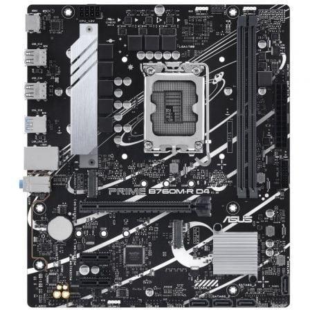 Placa Base Asus PRIME B760M-R D4 Socket 1700/ DDR4/ PCIe 4.0/ Micro ATX - PixelPlaza