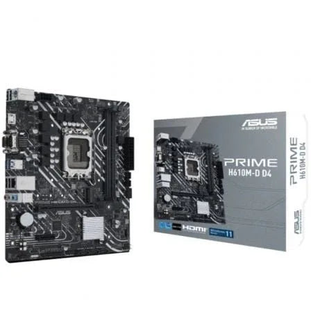 Placa Base Asus Prime H610M-D D4/ Socket 1700/ DDR4/ PCIe 4.0/ Micro ATX - PixelPlaza