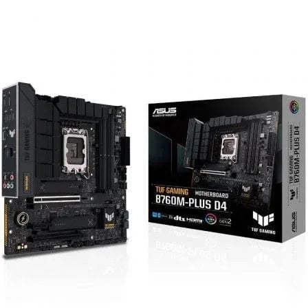Placa Base Asus TUF GAMING B760M-PLUS D4/ Socket 1700/ DDR4/ PCIe 5.0/ Micro ATX - PixelPlaza