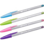 Bolígrafos de Tinta de Aceite Bic Cristal Fun 524176/ 10 unidades/ Colores Surtidos