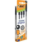 Bolígrafos de Tinta de Aceite Bic Cristal Original 516335/ 4 unidades/ Negros - PixelPlaza