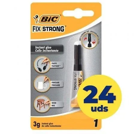 Caja de Pegamento en Tubo Bic Fix Strong/ 3g/ 24 unidades - PixelPlaza