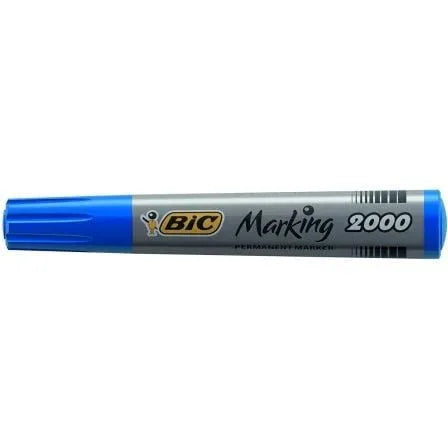 Caja de Rotuladores de Punta Fibra Acrílica Permanente Bic Marking 2000/ 4.9mm/ 12 unidades/ Azules - PixelPlaza