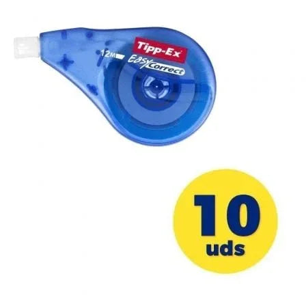 Caja de Correctores de Escritura en Cinta Bic Tipp-Ex Easy Correct/ 4.2mm x 12m/ 10 unidades - PixelPlaza