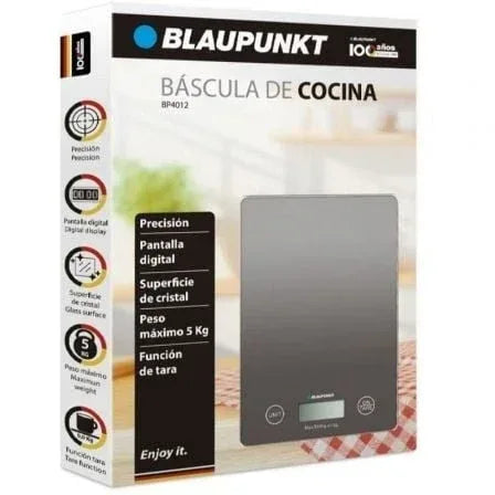Báscula de Cocina Electrónica Blaupunkt BP4012/ hasta 5kg/ Gris - PixelPlaza