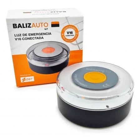 Luz baliza de emergencia para coche Balizauto Connected V16 PD-000093/ Homologada/ Base Imantada/ Geolocalizable/ Funciona a Pilas - PixelPlaza