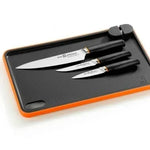 Pack 3 Cuchillos Bra Efficient A198021 con tabla para cortar - PixelPlaza