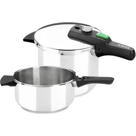 Olla a Presión Rápida Monix Quick M560005/ Ø22cm/ 4+6L/ Acero Inoxidable - PixelPlaza