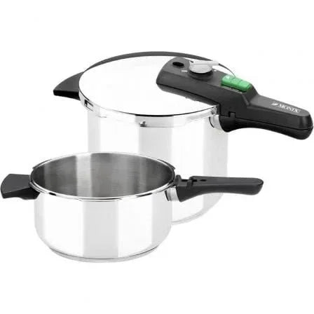 Olla a Presión Rápida Monix Quick M560005/ Ø22cm/ 4+6L/ Acero Inoxidable - PixelPlaza