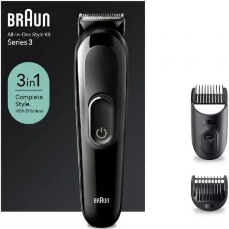 Afeitadora Braun All in One 3 en 1 Style Kit Series 3/ con batería/ 2 Accesorios - PixelPlaza