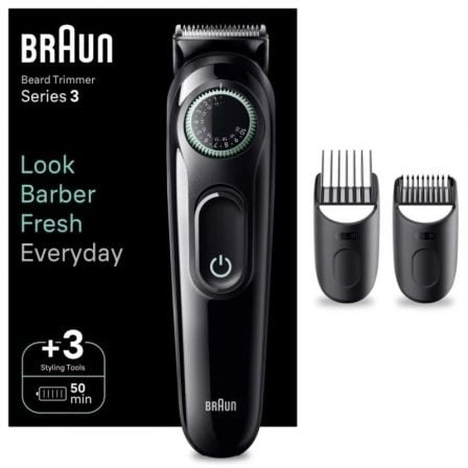 Afeitadora Braun BeardTrimmer Series 3 BT3411/ con BaterŪa/ 2 Accesorios