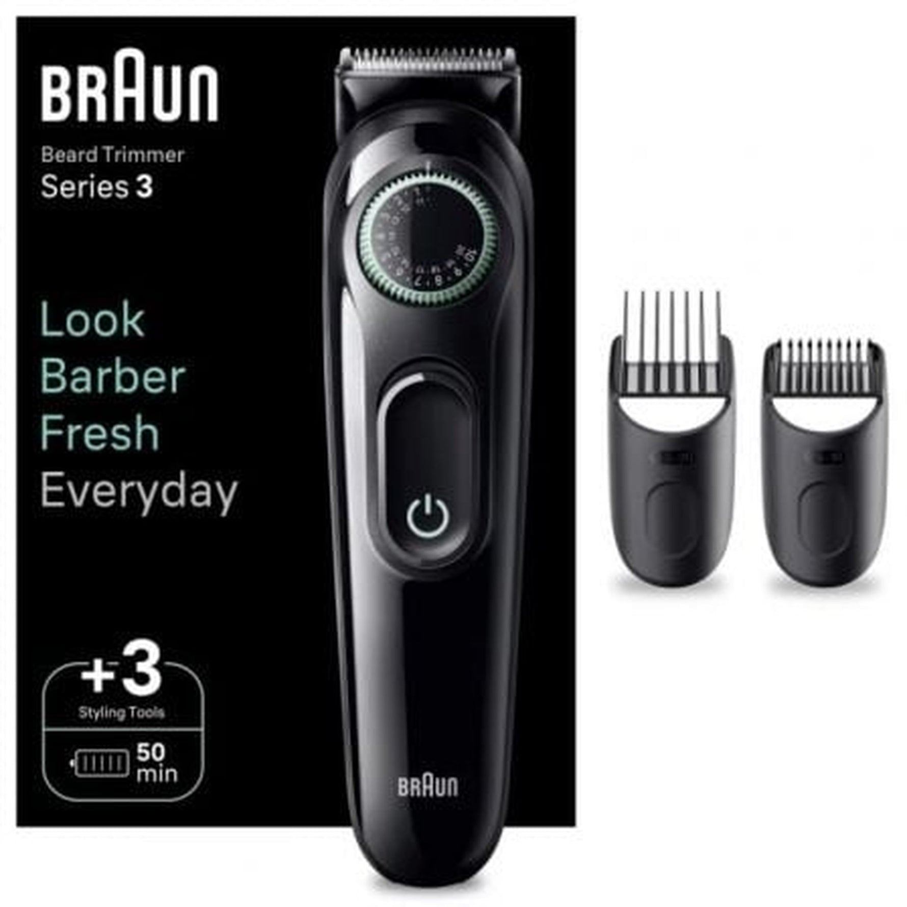 Afeitadora Braun BeardTrimmer Series 3 BT3411/ con BaterŪa/ 2 Accesorios