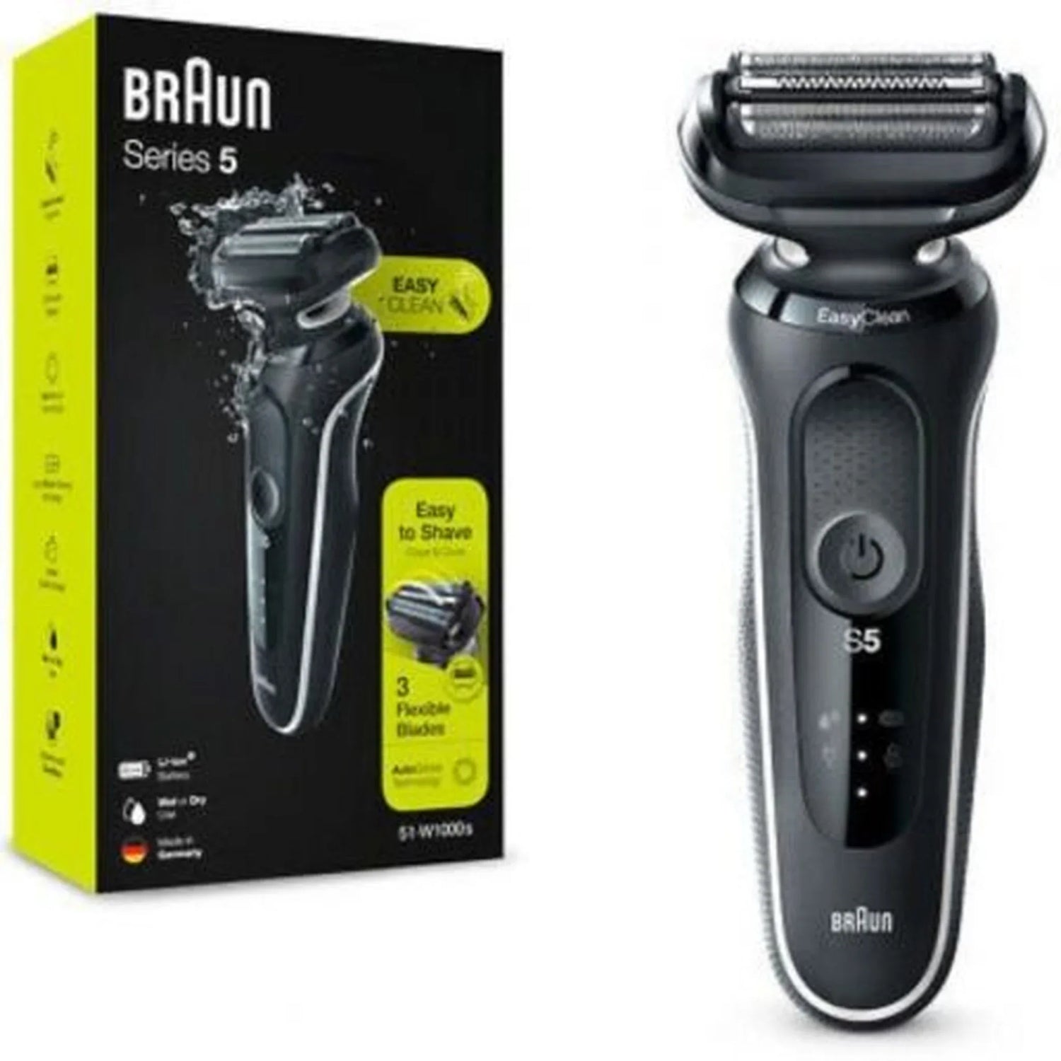 Afeitadora Braun Series 5 51W1000S/ con Batería - PixelPlaza