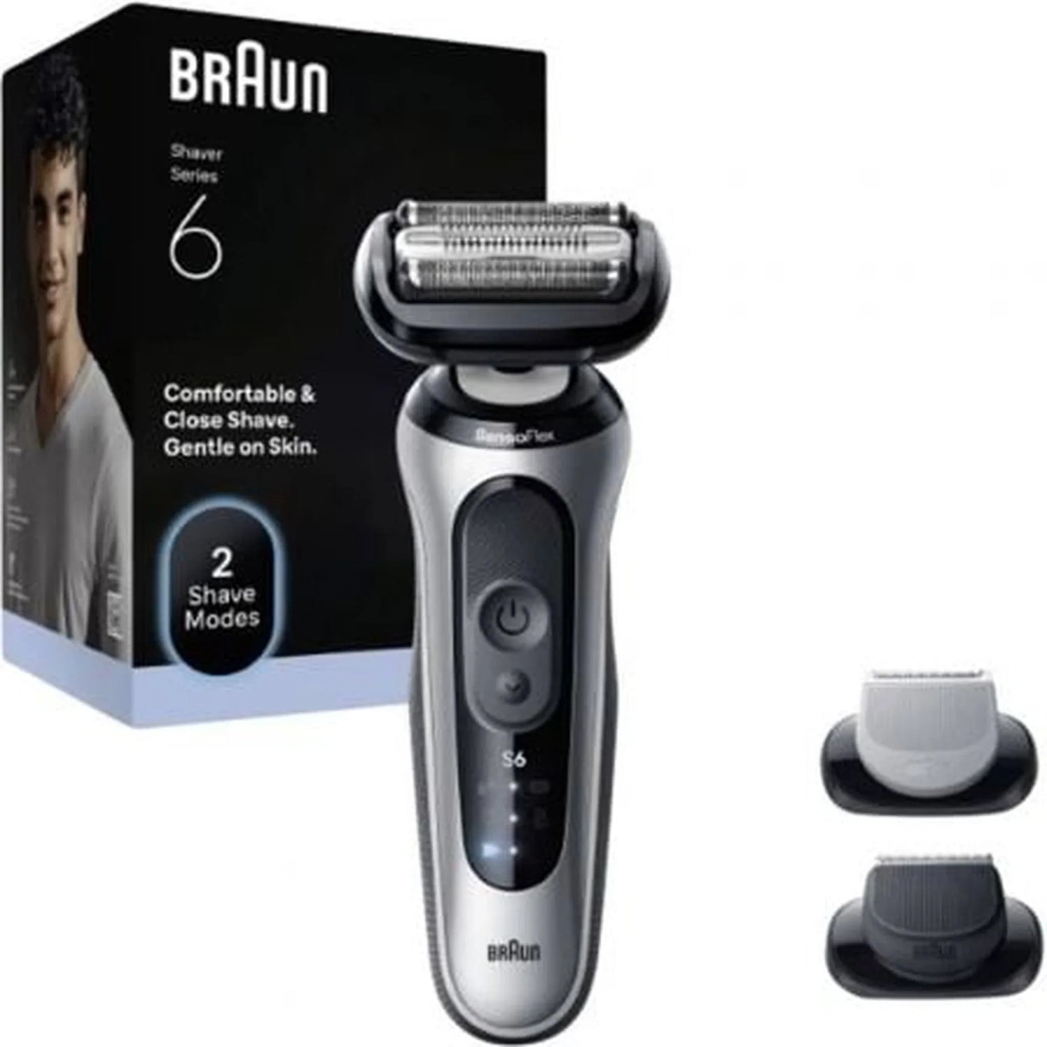 Afeitadora Braun Series 6 62-S1650S/ con Batería/ 2 Accesorios - PixelPlaza