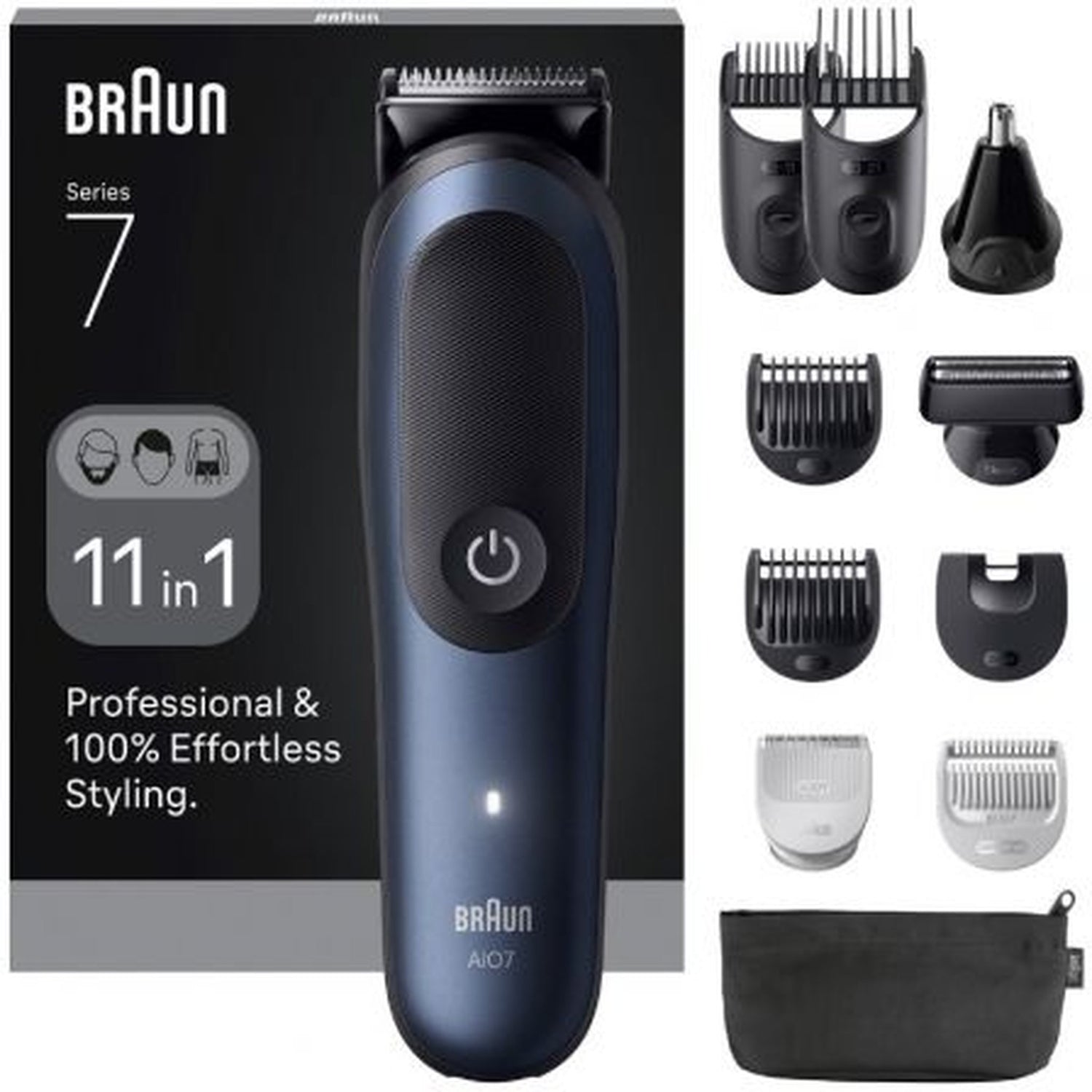 Afeitadora Braun All in One Series 7 AIO7540 11 en 1/ con baterŪa/ 11 Accesorios