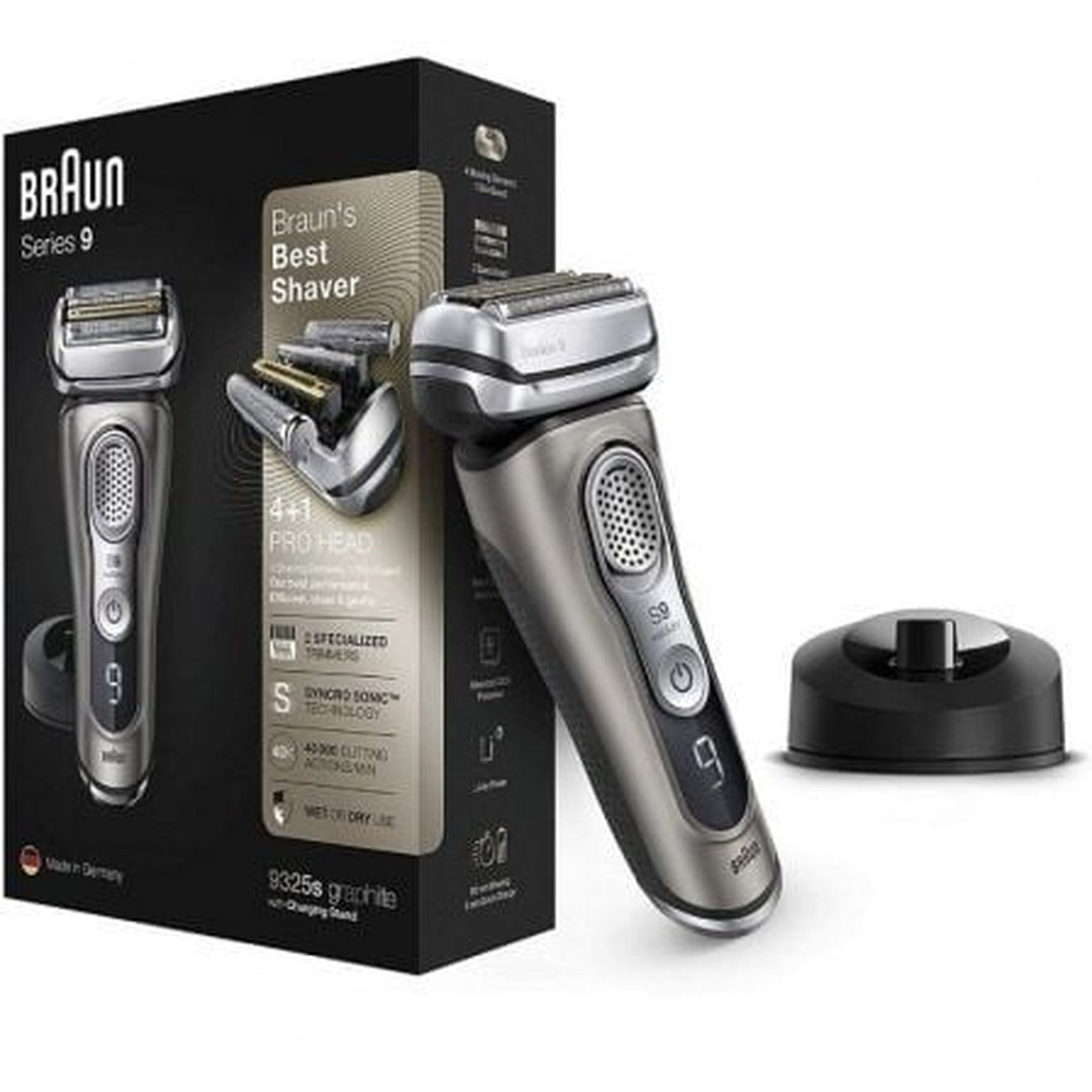 Afeitadora Braun Series 9 9325S Graphite/ con Batería/ 5 Accesorios
