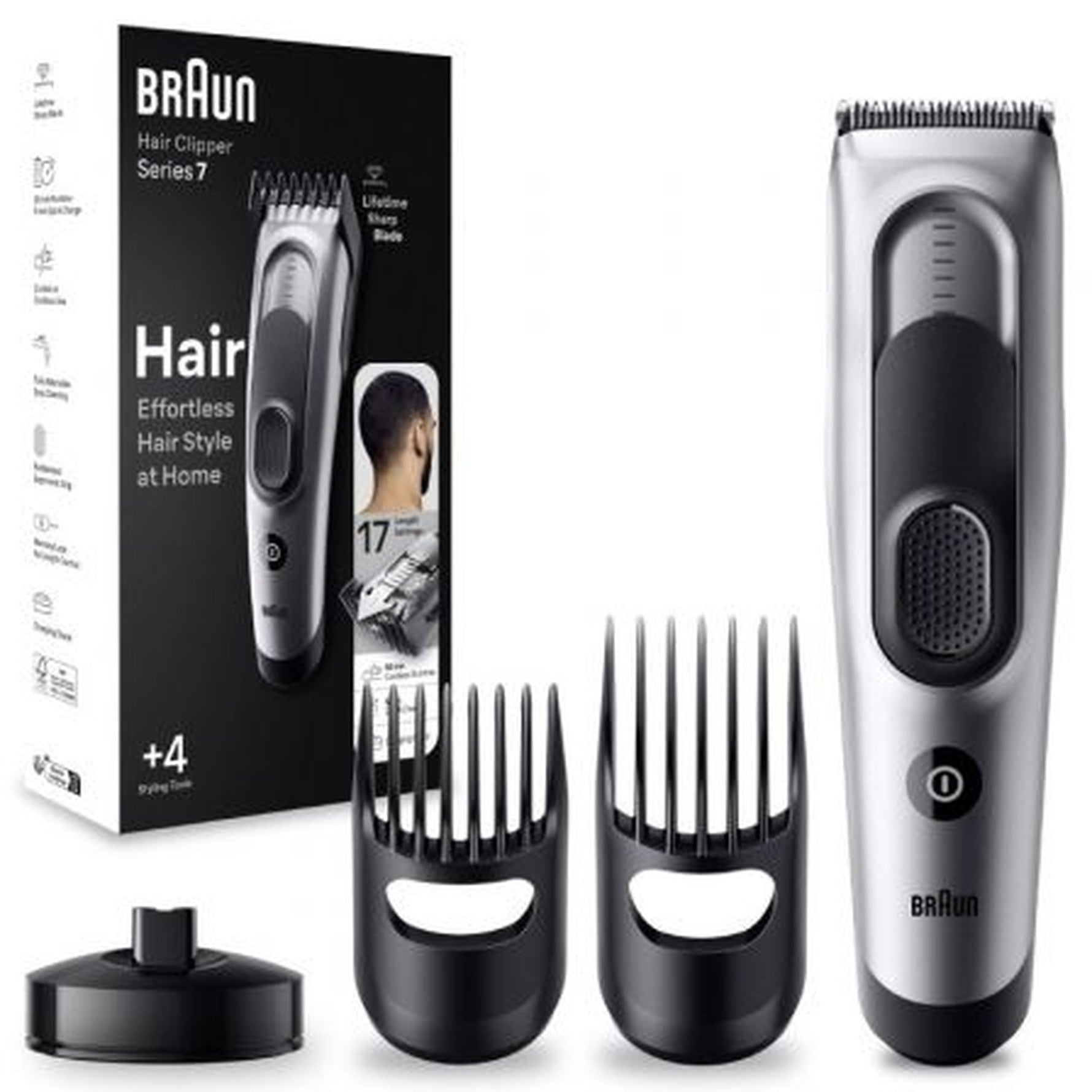 Cortapelos Braun Series 7 HC7390/ con Batería/ 2 Accesorios