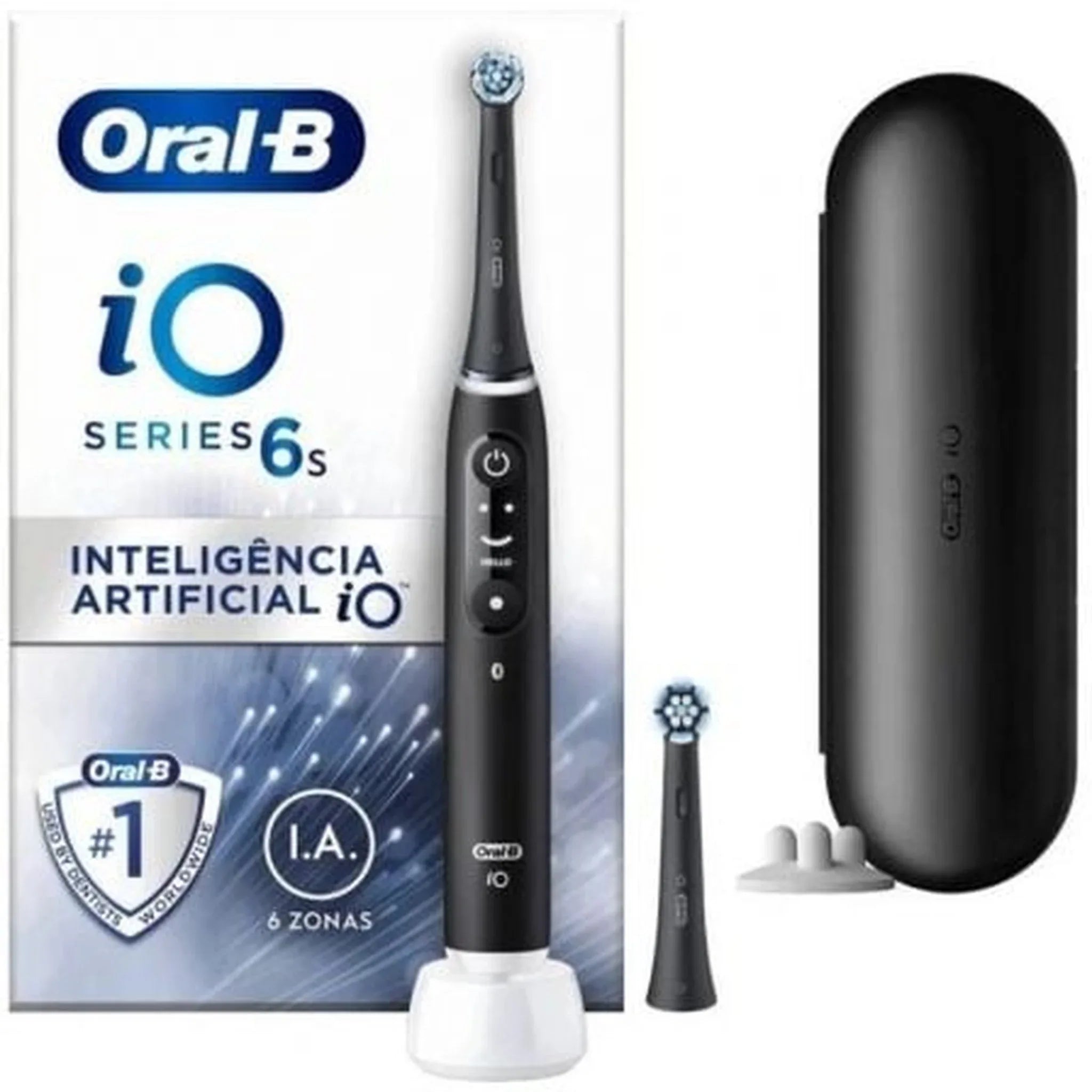 Cepillo Dental Braun Oral-B iO 6/ Incluye 2 Recambios/ Negro - PixelPlaza