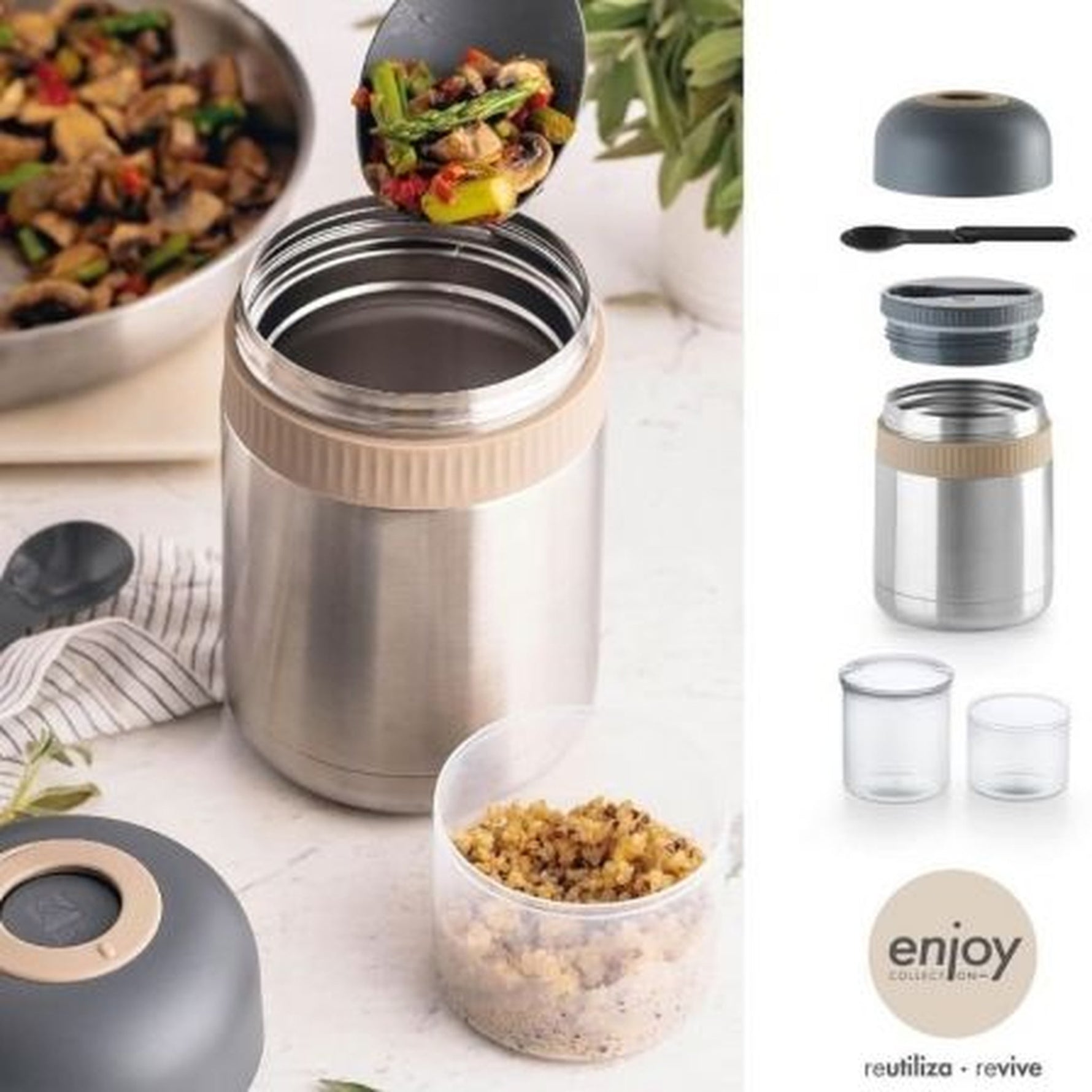 Termo Bra Enjoy Signature A196122/ Capacidad 800ml/ para sµlidos y lÚquidos