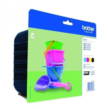 Cartucho de Tinta Original Brother LC-221VALBP Multipack/ Cian/ Magenta/ Amarillo/ Negro - PixelPlaza