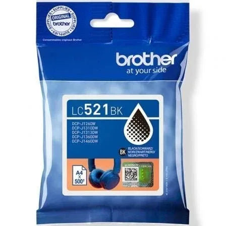 Cartucho de Tinta Original Brother LC521BK/ Negro - PixelPlaza
