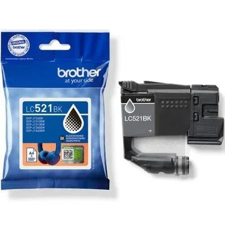 Cartucho de Tinta Original Brother LC521BK/ Negro - PixelPlaza