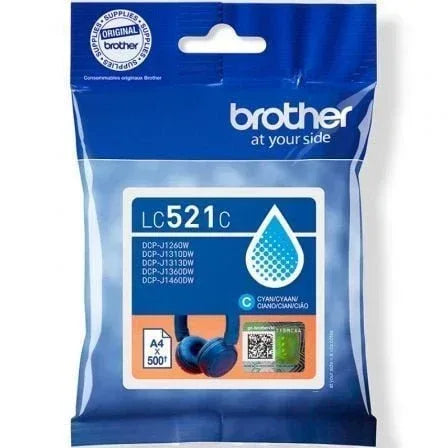 Cartucho de Tinta Original Brother LC521C/ Cian - PixelPlaza