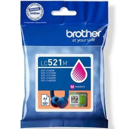Cartucho de Tinta Original Brother LC521M/ Magenta - PixelPlaza