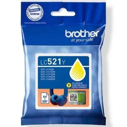 Cartucho de Tinta Original Brother LC521Y/ Amarillo - PixelPlaza