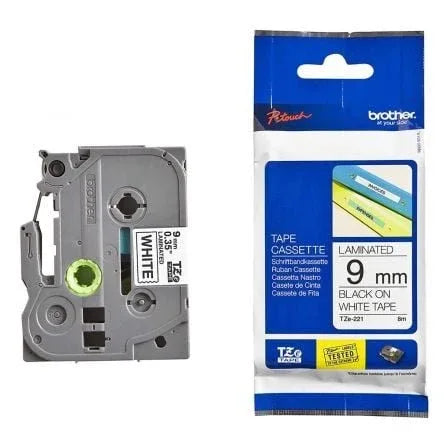 Cinta Laminada Original Rotuladora Brother TZe-221/ Blanca - PixelPlaza