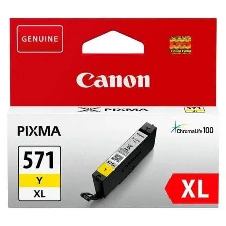 Cartucho tinta Canon cli - 571y xl amarillo mg5751 mg6851 mg7750