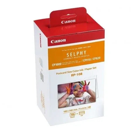 Cartucho de Tinta Original Canon RP-108 Multipack/ Tricolor + Papel Fotográfico - PixelPlaza