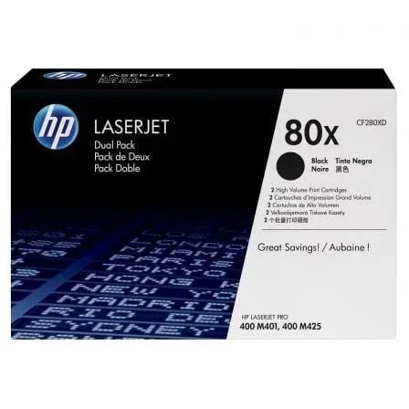 Tóner Original HP nº80X XL Alta Capacidad Multipack/ 2x Negro - PixelPlaza