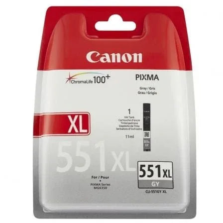 Cartucho de Tinta Original Canon CLI-551GY XL Alta Capacidad/ Gris - PixelPlaza