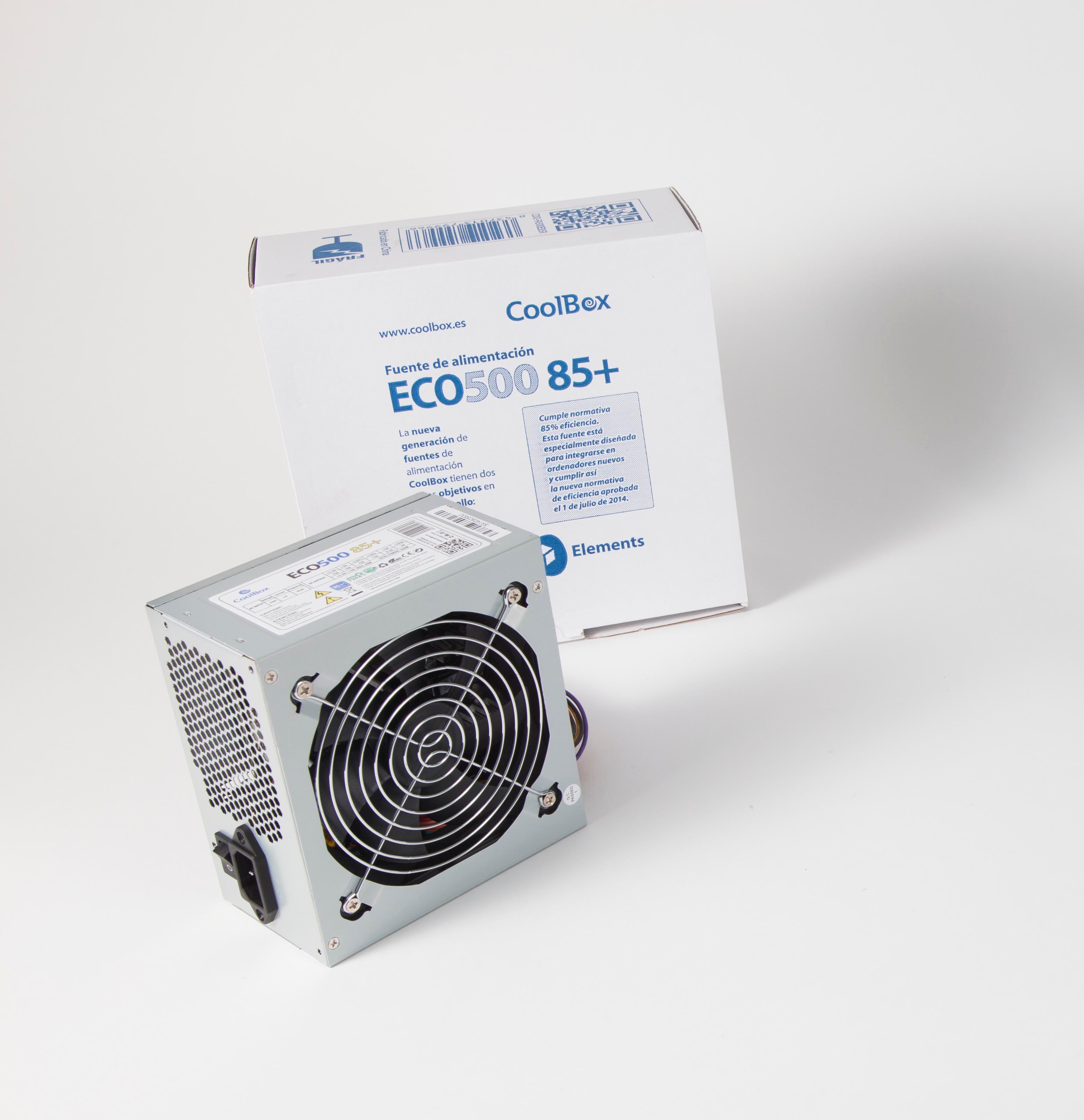 Fuente de alimentación Coolbox ATX eco 500 85+ full range
