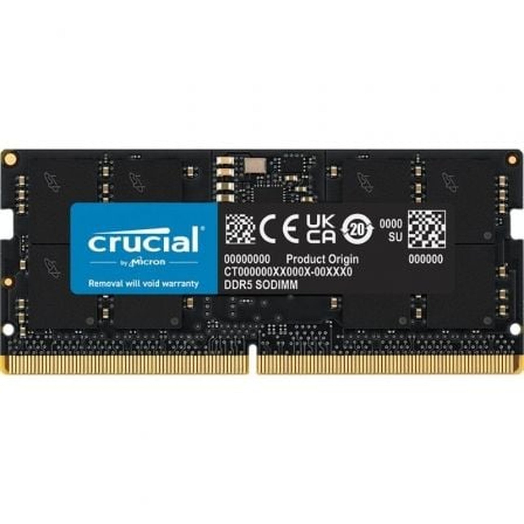 Memoria RAM Crucial 16GB/ DDR5/ 4800MHz/ 1.1V/ CL40/ SODIMM