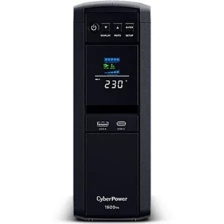 SAI LĒnea Interactiva Cyberpower CP1600EPFCLCD/ 1600VA-1000W/ 6 Salidas/ Formato Torre - PixelPlaza
