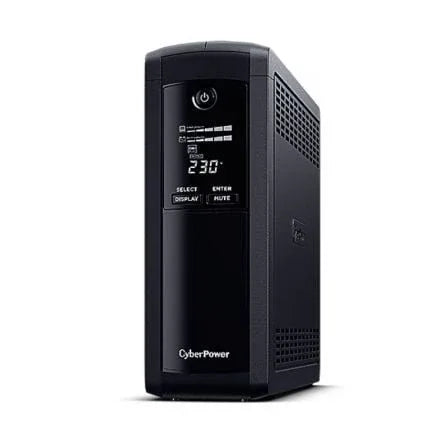 SAI Línea Interactiva Cyberpower VP1200ELCD-DE/ 1200VA-720W/ 5 Salidas/ Formato Torre - PixelPlaza