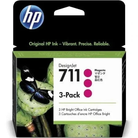 Cartucho de Tinta Original HP nº711 Multipack/ 3x Magenta - PixelPlaza