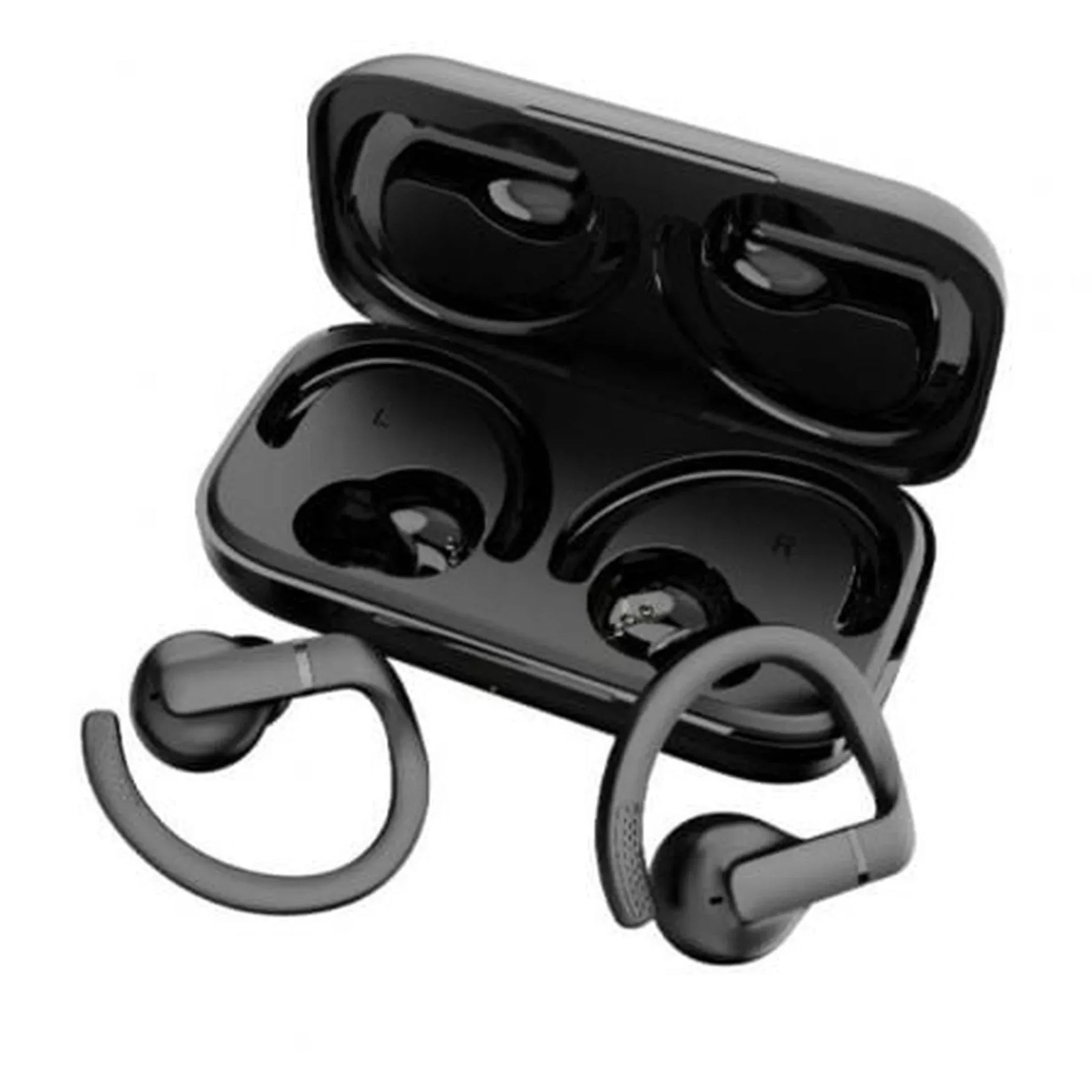 Auriculares Deportivos Bluetooth Daewoo DW2003 con estuche de carga/ Autonomía 8h/ Negros - PixelPlaza